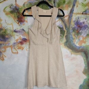 Altar'd State Beige Ruffle Mini Dress